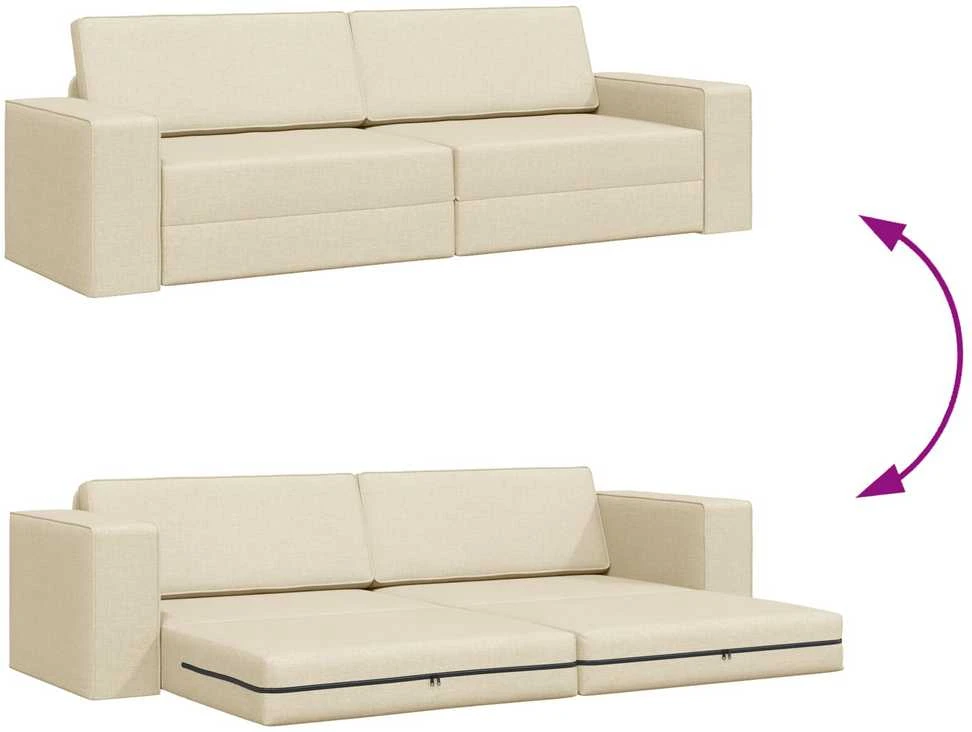 Sofa lova Kreminė 245 x 78 x 77 cm audinys