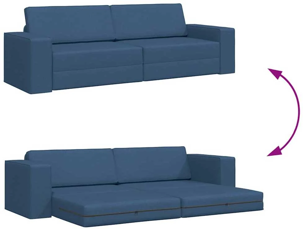 Sofa lova Jūrinė mėlyna 245 x 78 x 77 cm audinys