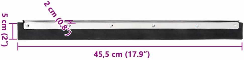 Grindų valytuvo galvutės, 5vnt., 45,5x2x5 cm plienas ir guma