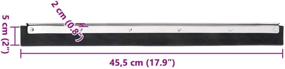 Grindų valytuvo galvutės, 5vnt., 45,5x2x5 cm plienas ir guma