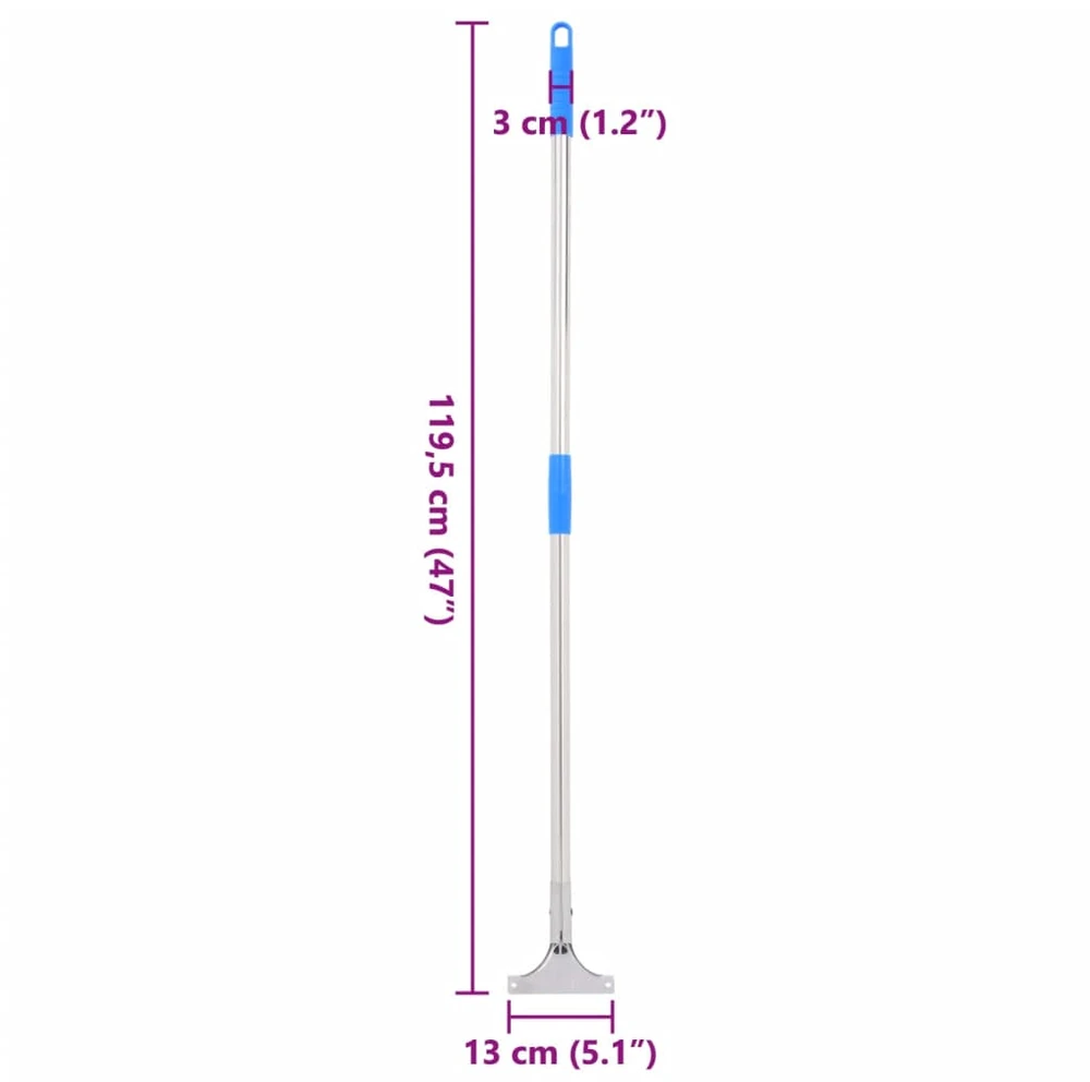 grindų valytuvo rankena ,119,5cm, plienas ir plastikas