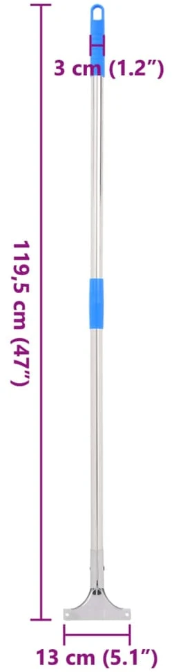 Grindų valytuvo rankenos, 5vnt., 119,5cm, plienas ir plastikas