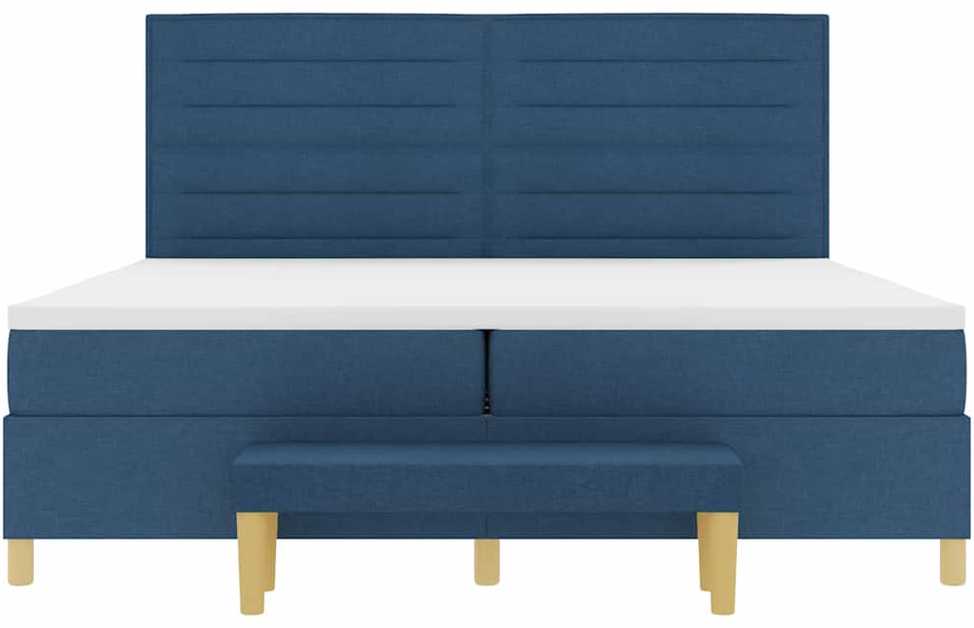 Kiemas lova su čiužiniu Mėlyna 200 x 200 cm audinys