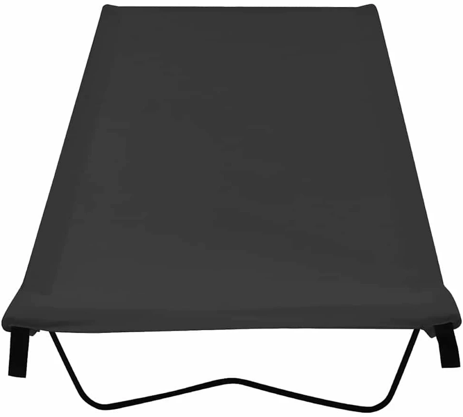 Gultai, 2vnt., juodi, 180x60x19cm, audinys ir plienas