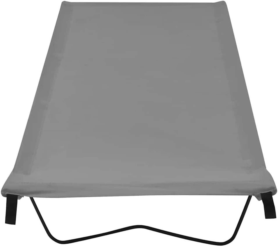 Gultai, 2vnt., pilki, 180x60x19cm, audinys ir plienas