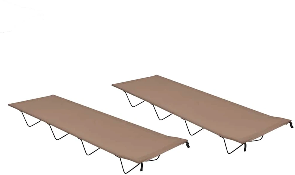 Gultai, 2vnt., taupe, 180x60x19cm, audinys ir plienas