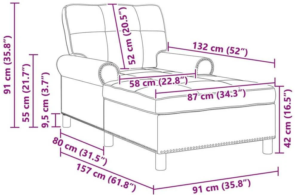 Gultas Tortora audinys 91 x 157 x 91 cm
