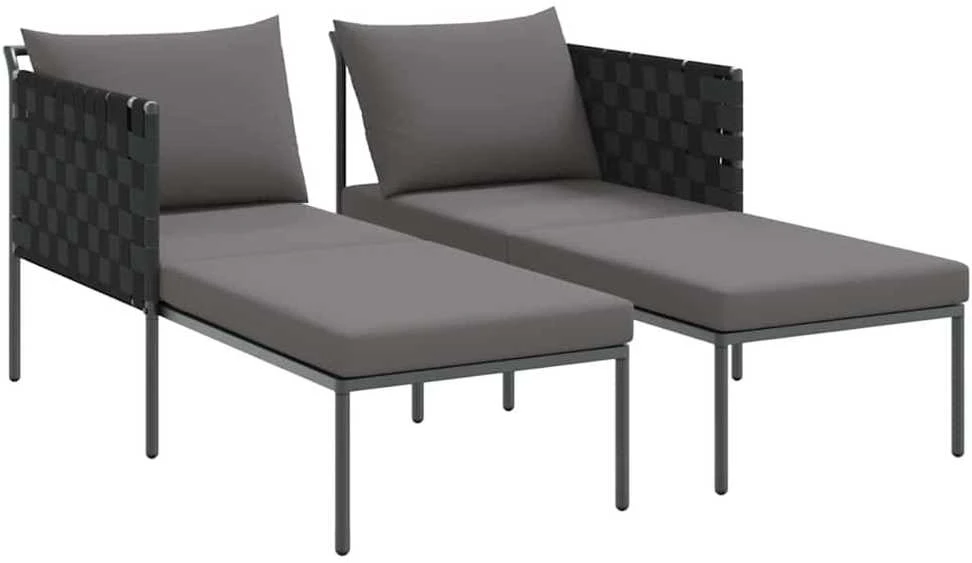 Saulėtas gultas Milteliniu būdu dengtas plienas Antracitas