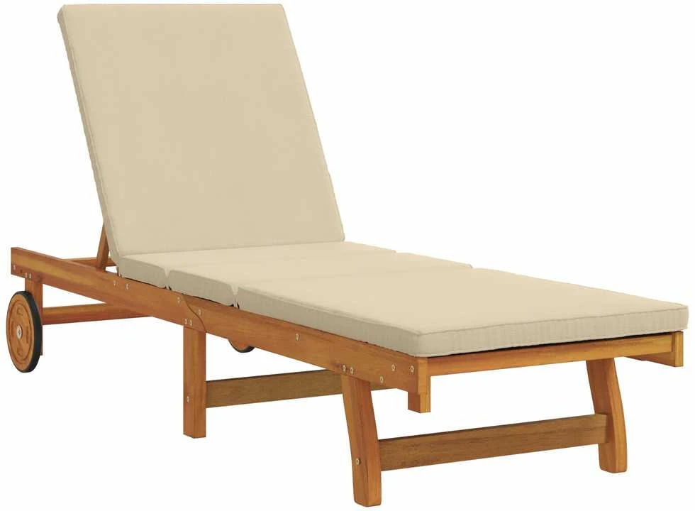 Saulės gultas Ruda 199 x 63 x 85 cm Kietos akacijos mediena