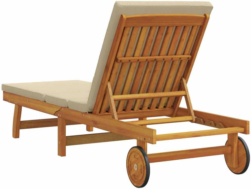 Saulės gultas Ruda 199 x 63 x 85 cm Kietos akacijos mediena
