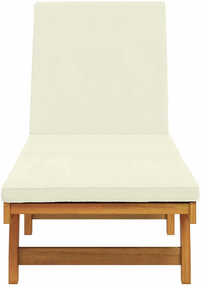 Saulės gultas Ruda ir grietinėlė 199 x 63 x 85 cm