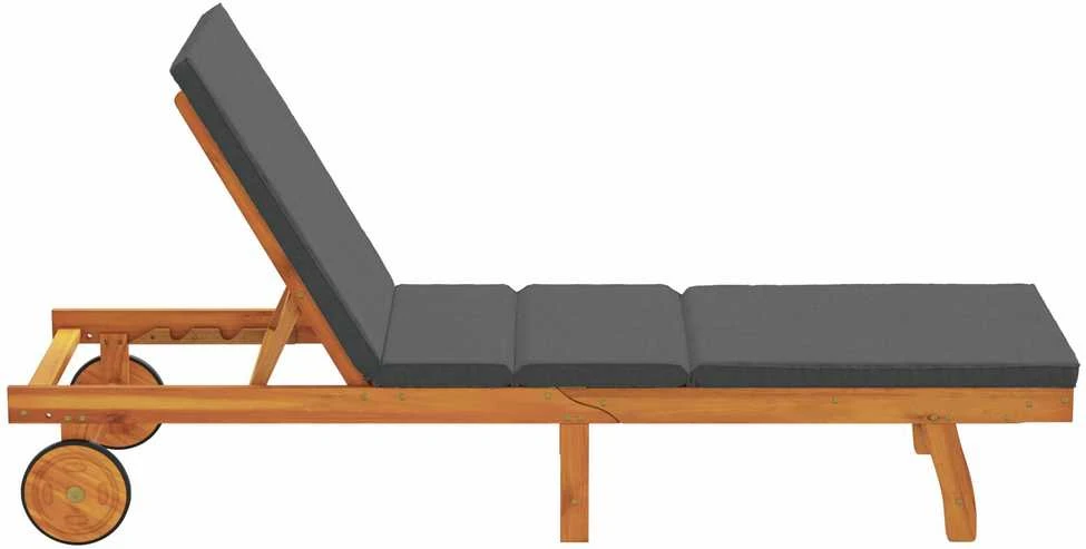 Saulės gultas Ruda 199 x 63 x 85 cm Kietos akacijos mediena