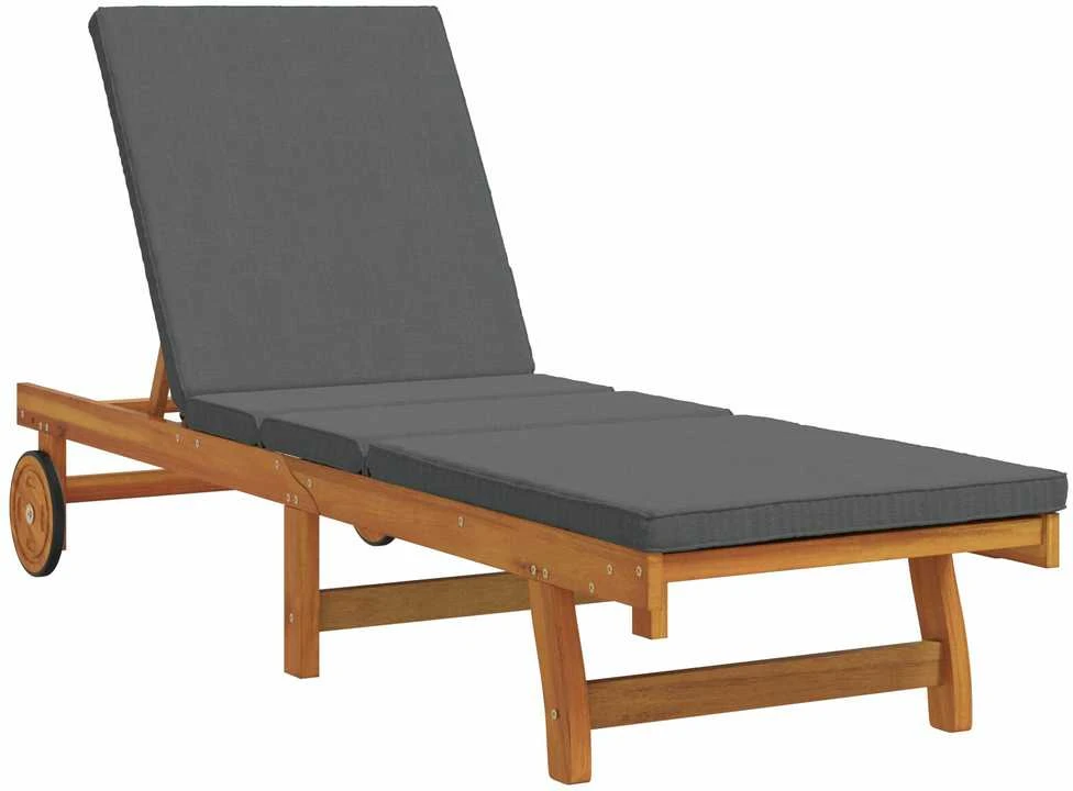 Saulės gultas Ruda 199 x 63 x 85 cm Kietos akacijos mediena