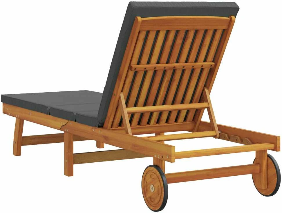 Saulės gultas Ruda 199 x 63 x 85 cm Kietos akacijos mediena