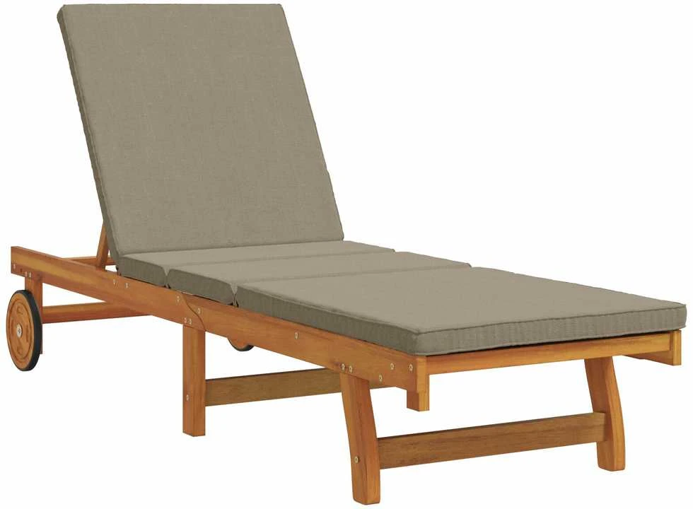 Saulės gultas Ruda 199 x 63 x 85 cm Kietos akacijos mediena