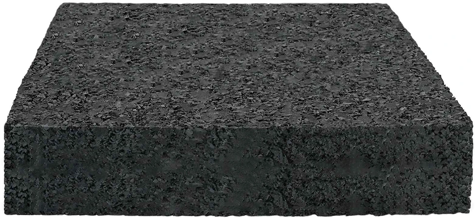 Gumos granulių terasų kilimėlis Juodas 9 x 9 x 2 cm Guma