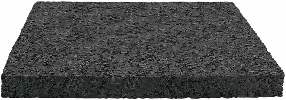 Gumos granulių terasų kilimėlis Juodas 9 x 9 x 0,8 cm Guma