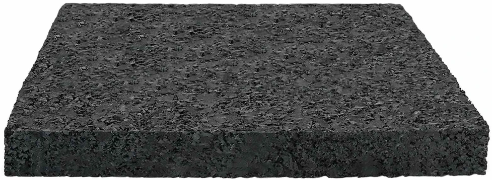 Gumos granulių terasų kilimėlis Juodas 9 x 9 x 1 cm Guma