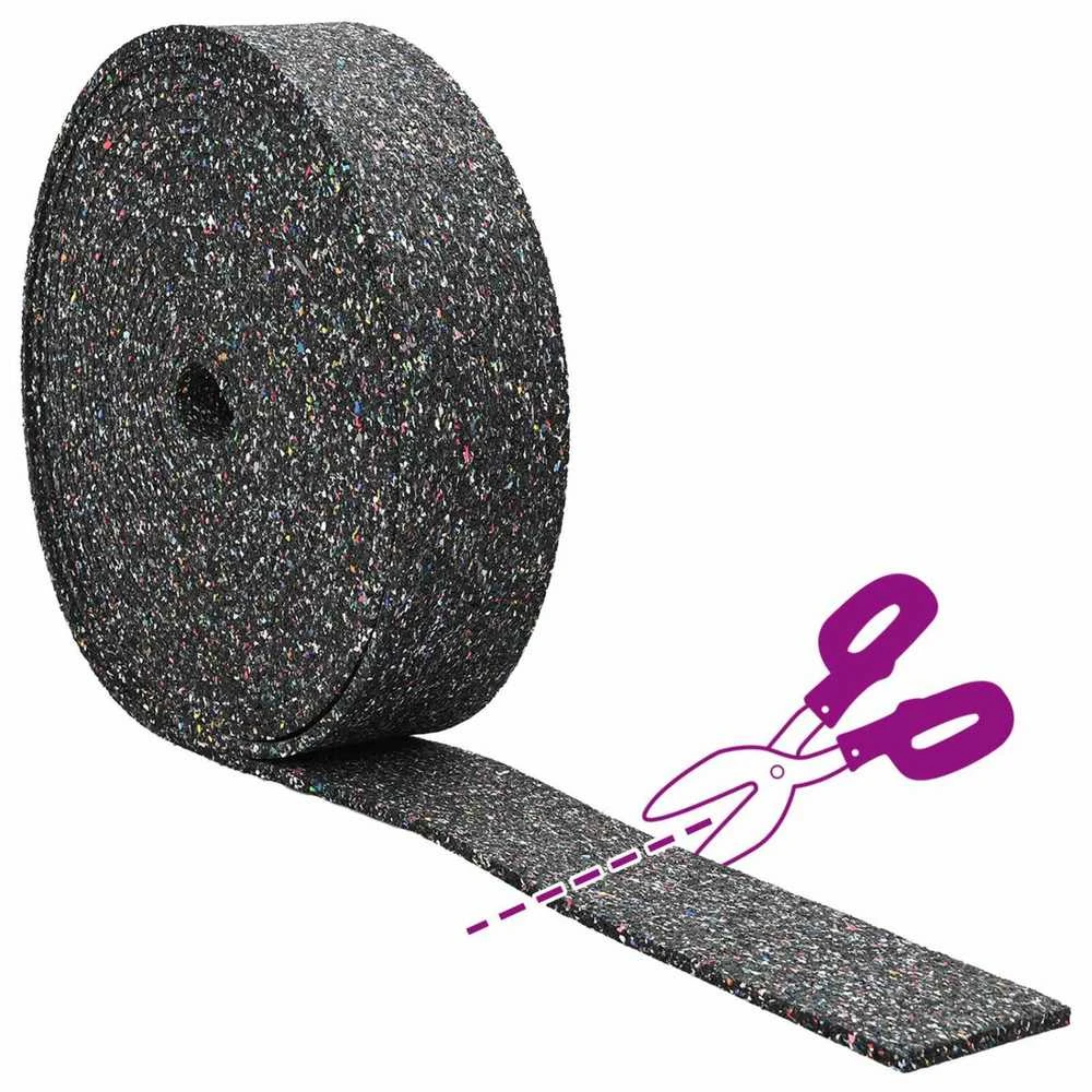 Gumos granulių ritinys Juoda 2000 x 12 x 0,8 cm Guma