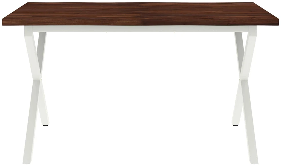 Gyvas kraštas valgomojo stalas 140 x 80 x 75 cm Tamsiai rudas