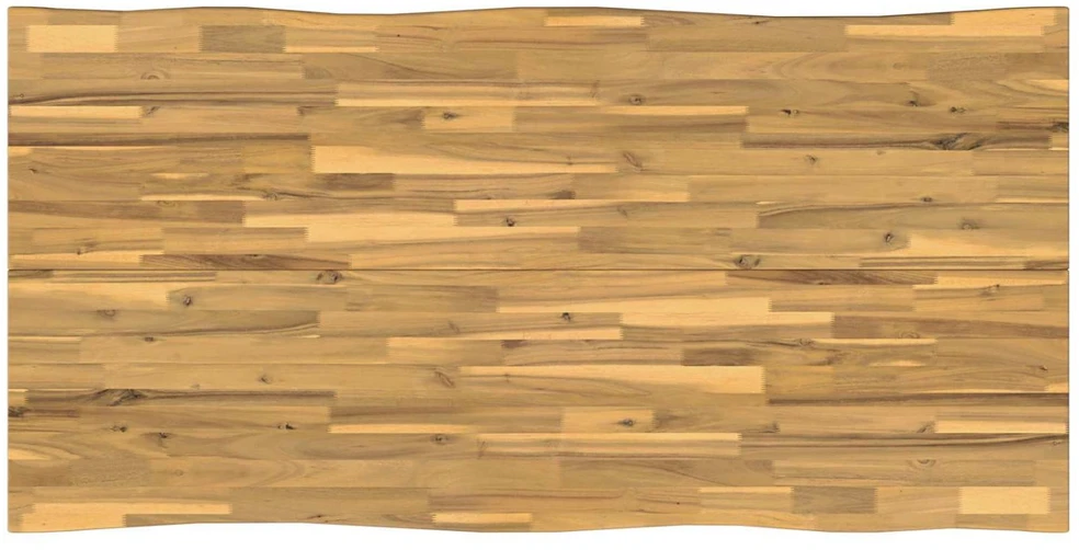 Gyvas kraštas valgomojo stalas 160 x 70 x 75 cm Balta