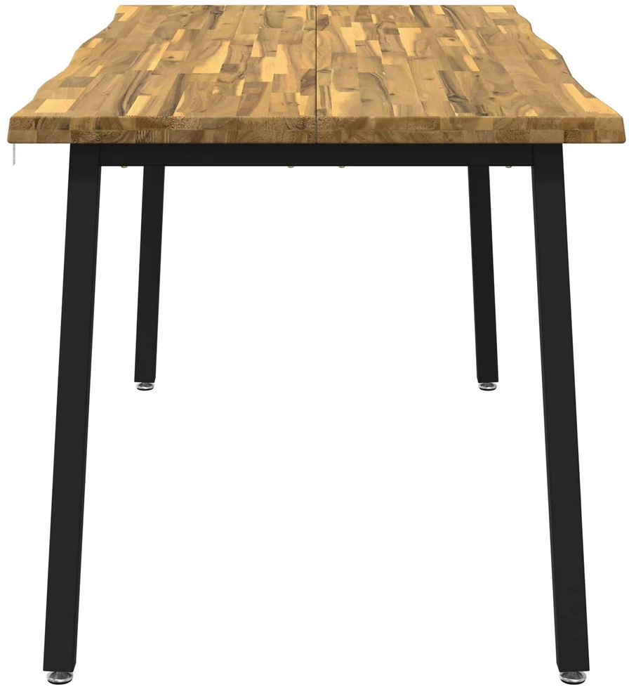 Gyvas kraštas valgomojo stalas 160 x 70 x 75 cm Balta