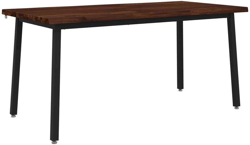 Gyvas kraštas valgomojo stalas 160 x 70 x 75 cm Tamsiai rudas