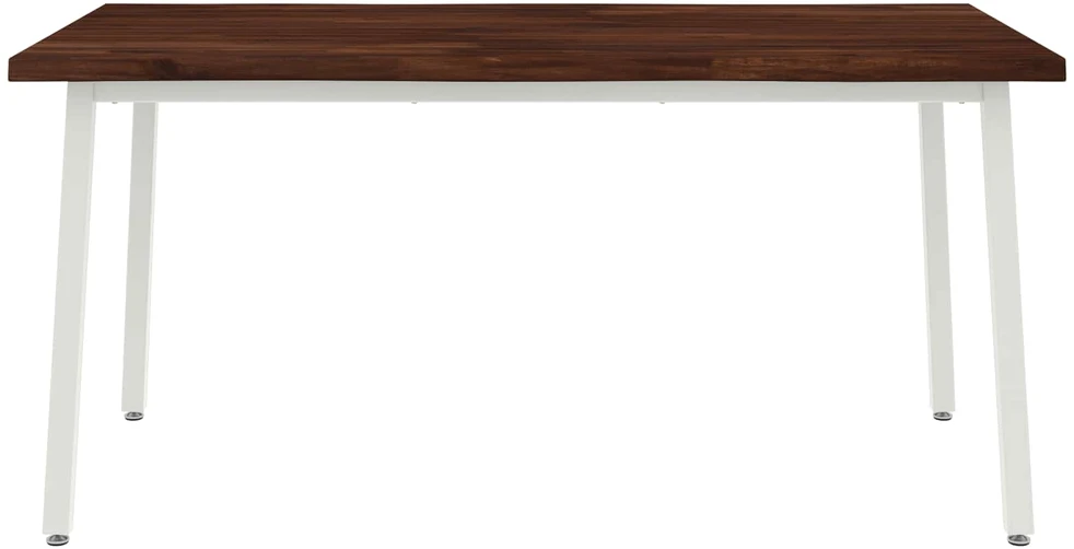 Gyvas kraštas valgomojo stalas 160 x 70 x 75 cm Tamsiai rudas