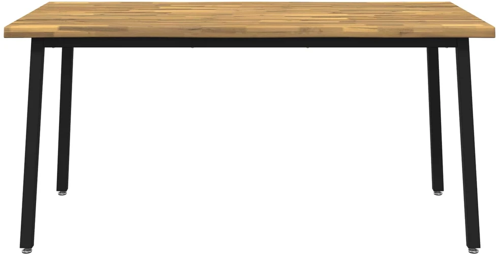 Gyvas kraštas valgomojo stalas 160 x 70 x 75 cm Balta