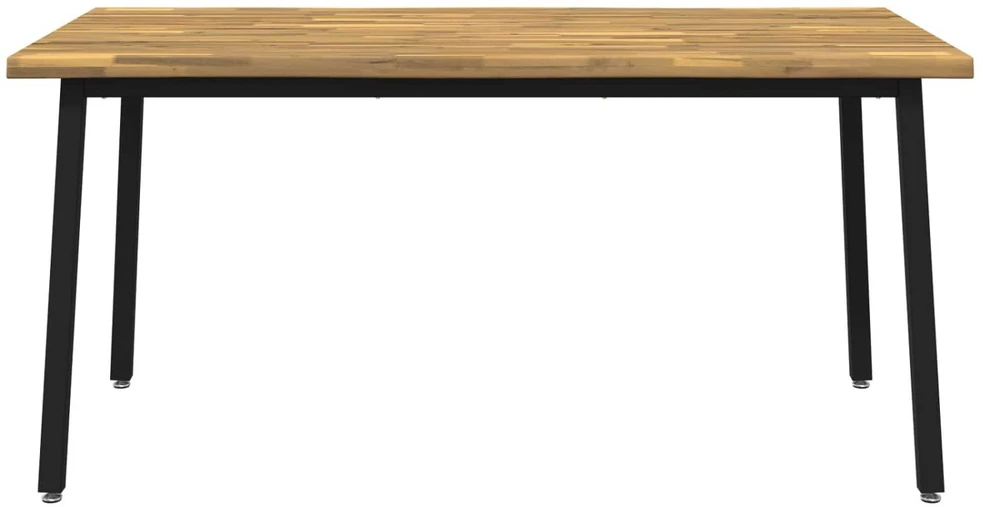 Gyvas kraštas valgomojo stalas 160 x 70 x 75 cm Balta