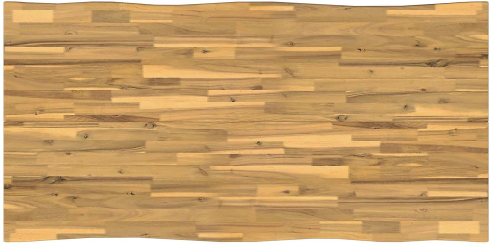 Gyvas kraštas valgomojo stalas 160 x 70 x 75 cm Balta