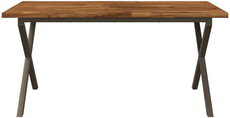 Gyvas kraštas valgomojo stalas 160 x 80 x 75 cm Natūrali