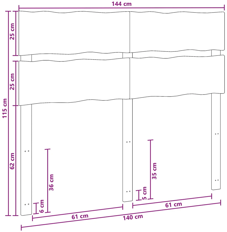 Gyvos kraštinės lovos galvūgalis ROSTOCK Balta 140 cm