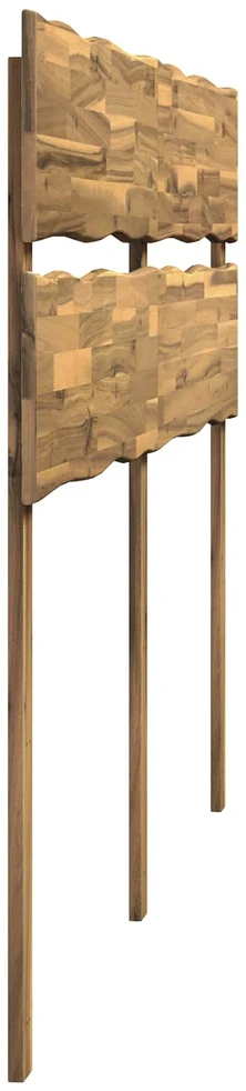 Gyvos kraštinės lovos galvūgalis ROSTOCK Balta 140 cm