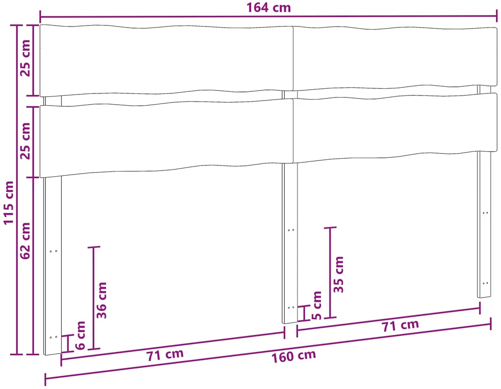Gyvos kraštinės lovos galvūgalis ROSTOCK Balta 160 cm