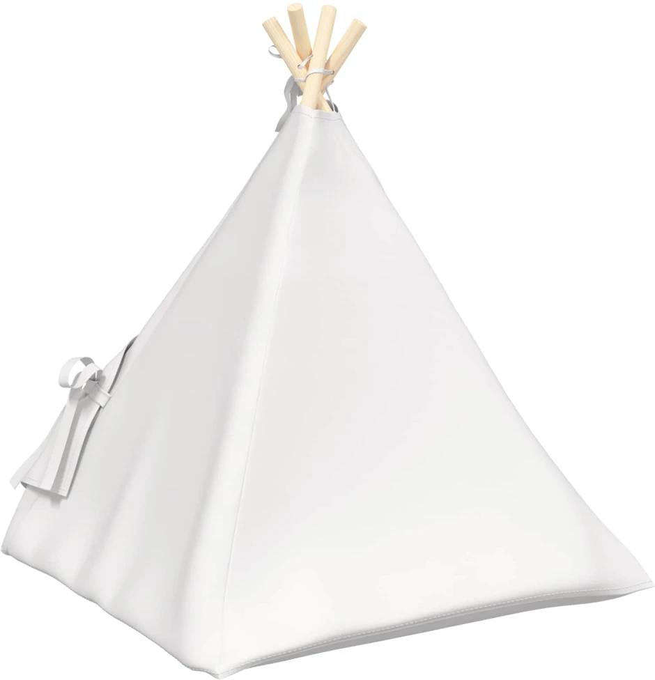 Gyvūnų teepee su pagalve Balta 60 x 60 x 70 cm Poliesteris