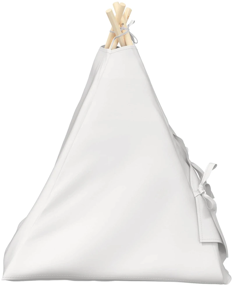 Gyvūnų teepee su pagalve Balta 60 x 60 x 70 cm Poliesteris