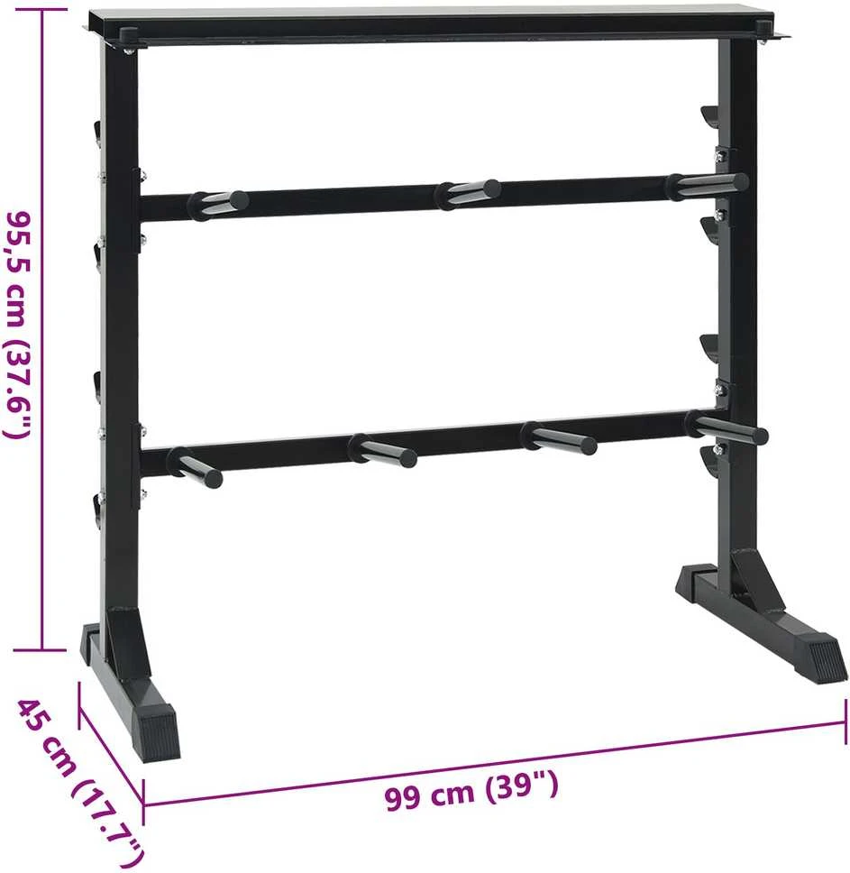 Hantelių stovas Juoda 99 x 45 x 95,5 cm