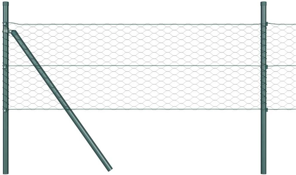 Heksagonalinė tvoros tvirtinimo sistema 50 x 0,4 m Žalia