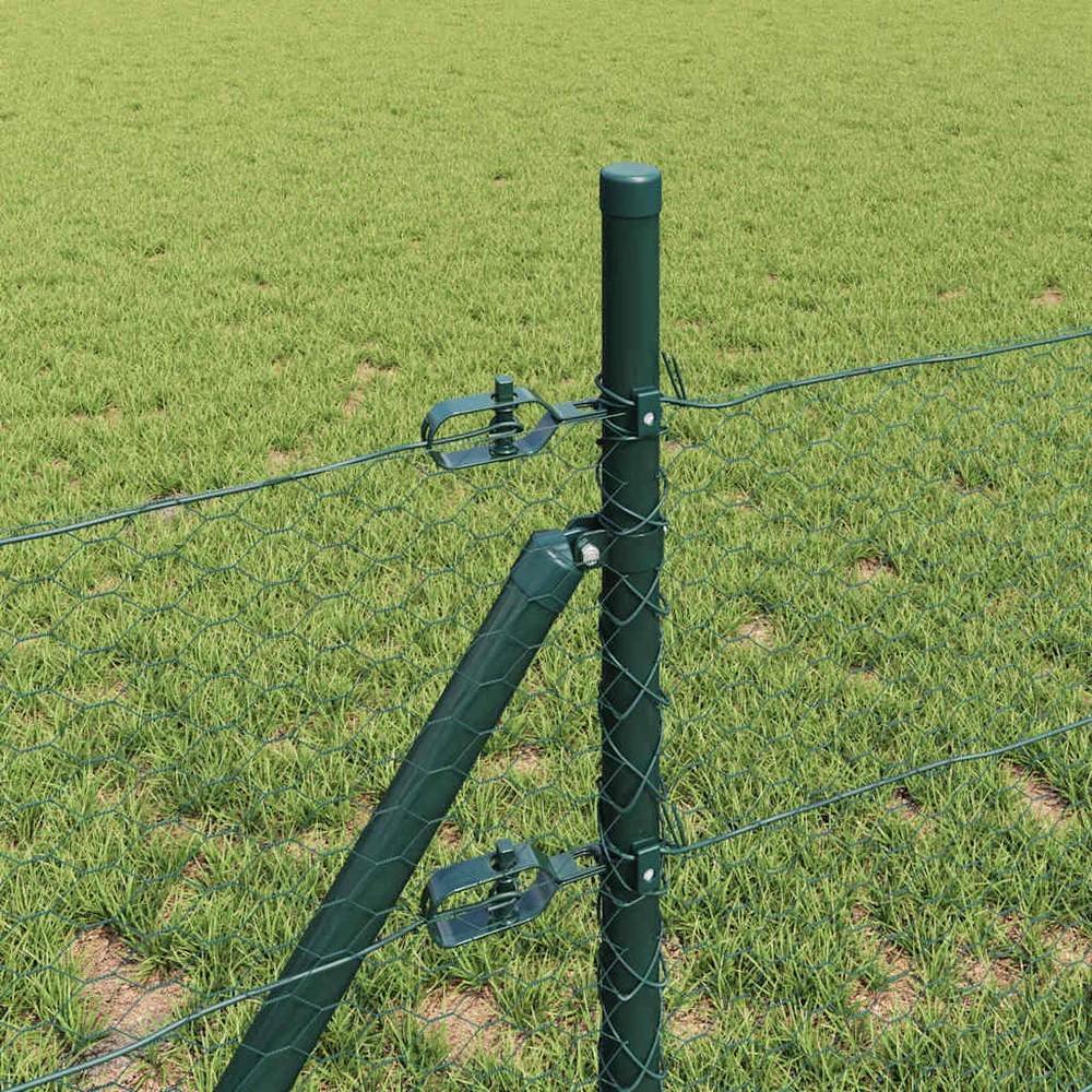 Heksagonalinė tvoros tvirtinimo sistema 100 x 0,6 m Žalia