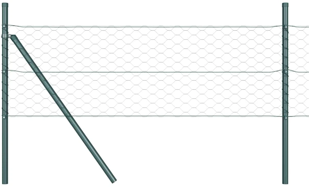 Heksagonalinė tvoros tvirtinimo sistema 100 x 0,4 m Žalia