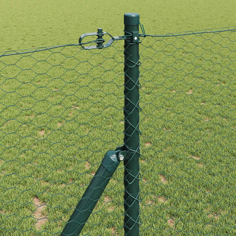 Heksagonalinė tvoros tvirtinimo sistema 100 x 1 m Žalia