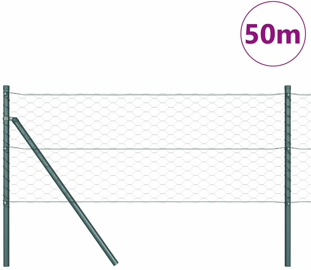 Heksagonalinė tvoros tvirtinimo sistema 50 x 0,6 m Pilka