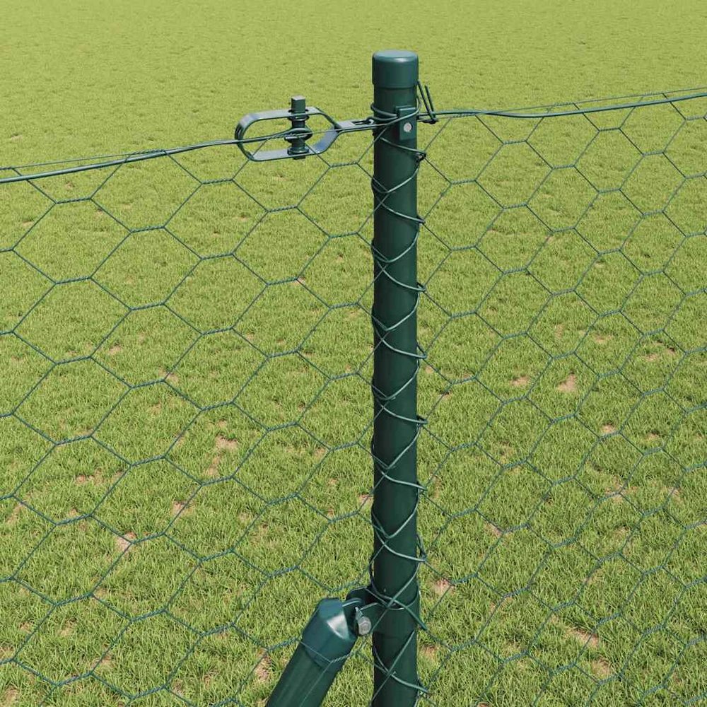 Heksagonalinė tvoros tvirtinimo sistema 100 x 1,5 m Žalia