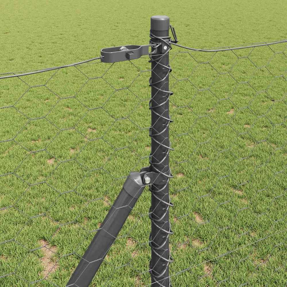 Heksagonalinė tvoros tvirtinimo sistema 25 x 1,2 m Pilka