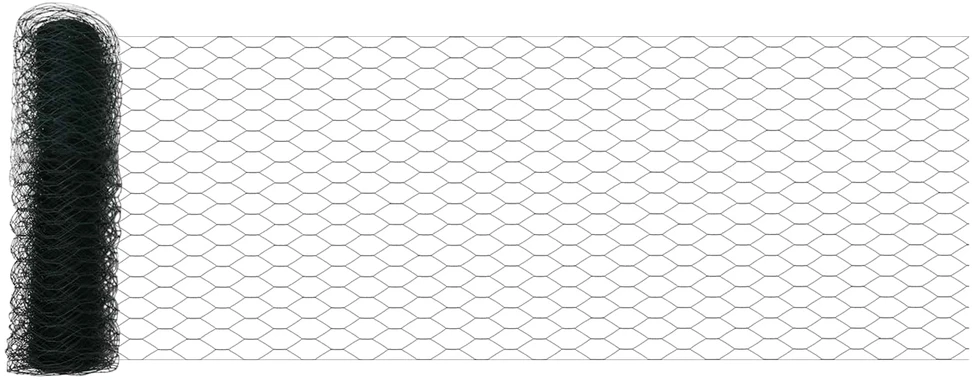 Heksagoninė tvora 0,4 x 10 m PVC Žalia