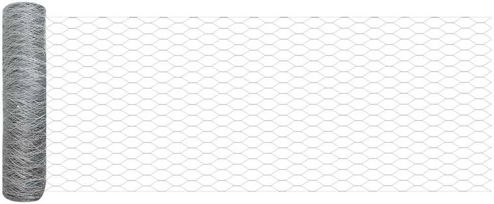 Šešiakampė tvora su betono pagrindu 10 x 0,4 m Sidabrinė