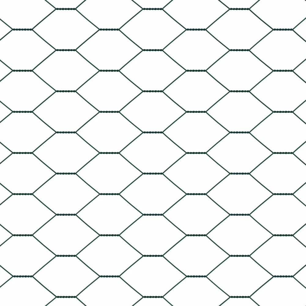 Heksagoninė tvora 0,5 x 10 m PVC Žalia