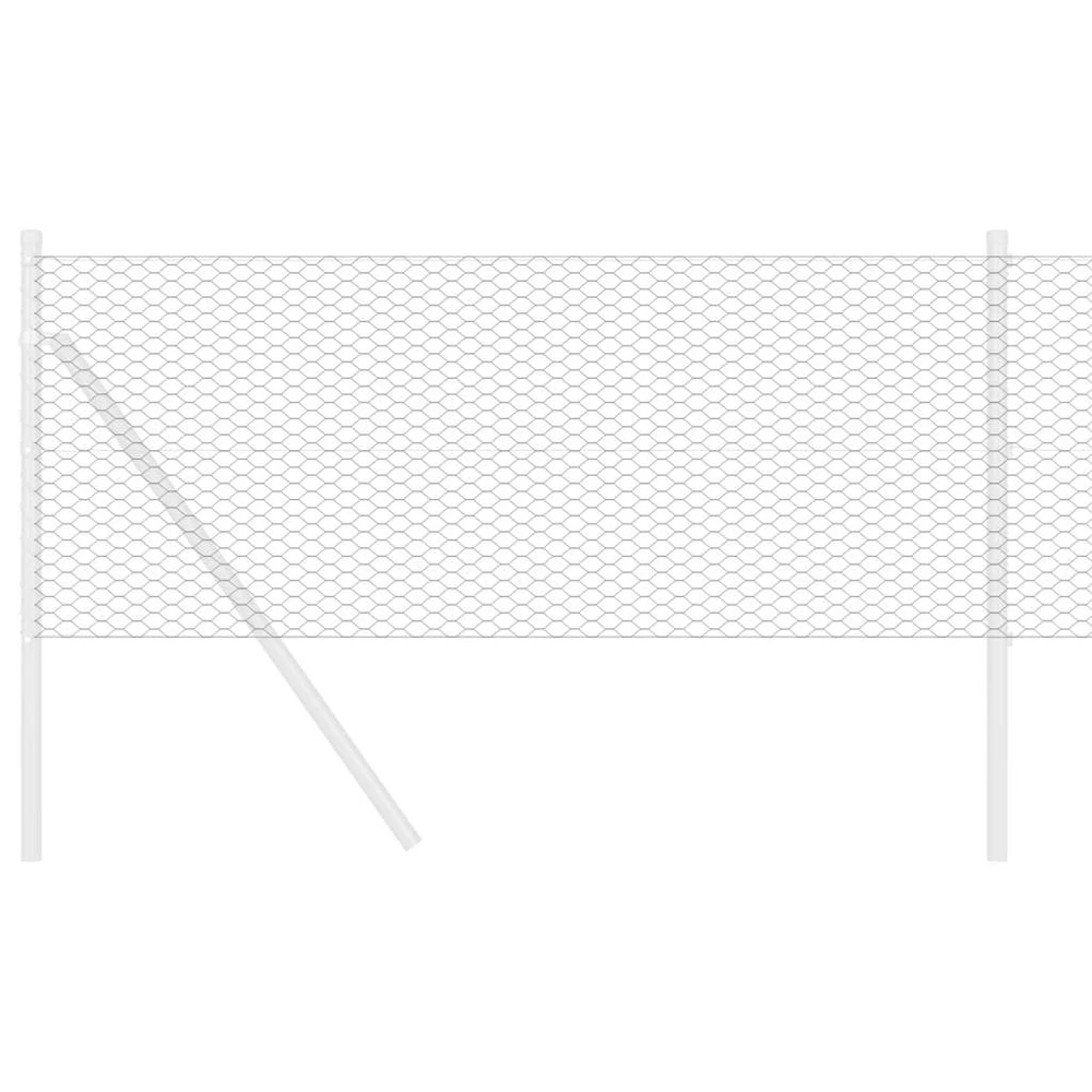 Heksagoninė tvora 0,6 x 50 m PVC Pilka