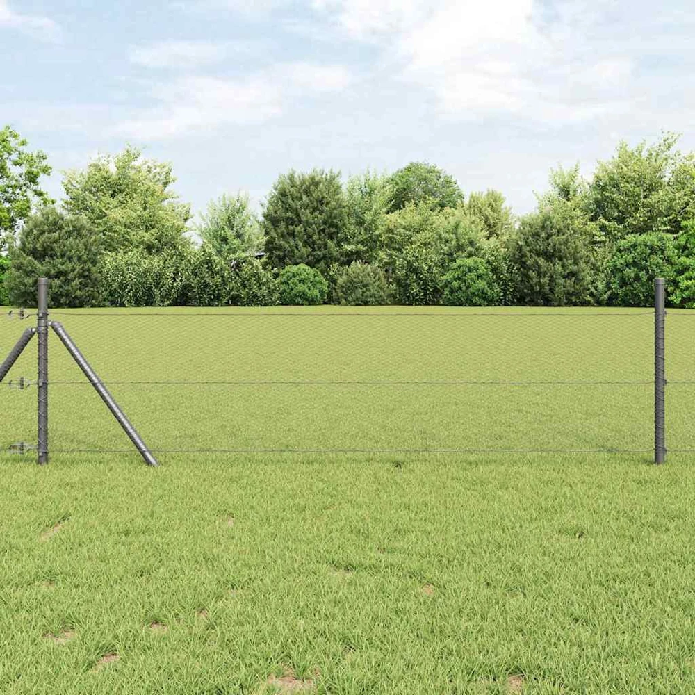 Heksagoninė tvora 0,6 x 50 m PVC Pilka
